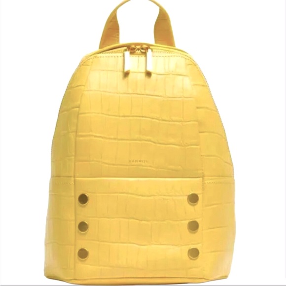 Hammitt Handbags - 🆕✨ HAMMITT Hunter Medium Sunstruck Embossed Leather Yellow Crocco Backpack